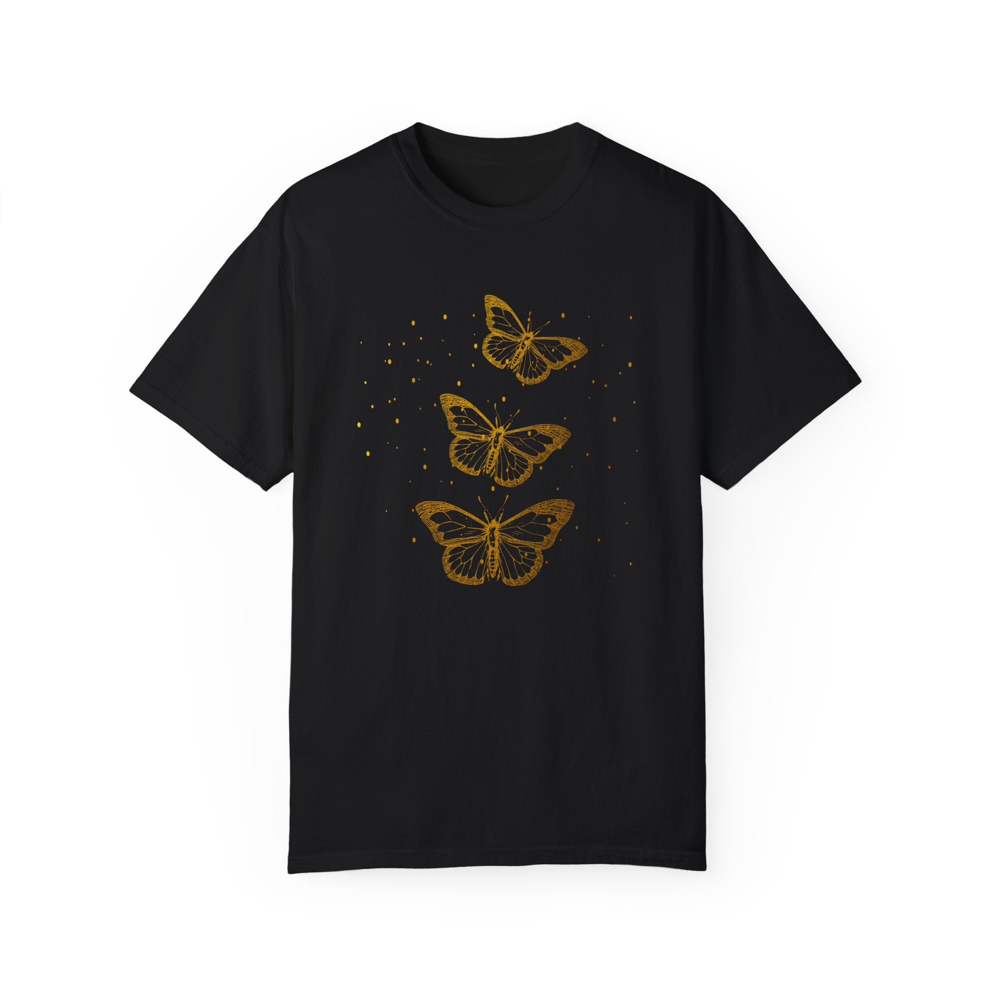 Butterfly design Oversized round neck T-shirt for women