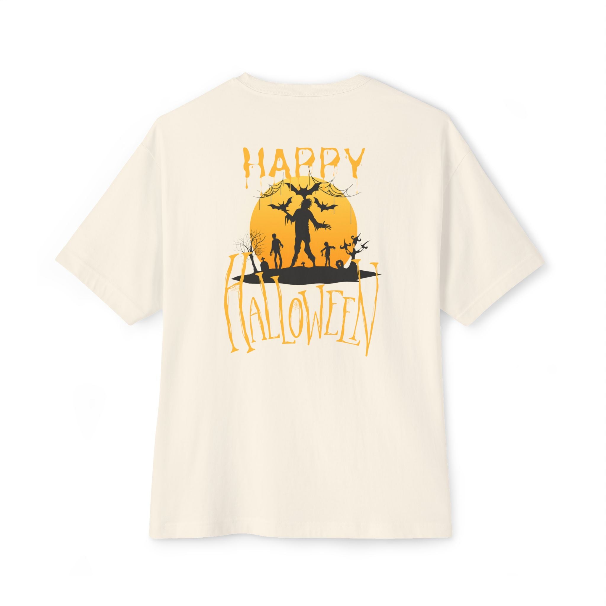 Halloween special back printed oversized round neck t shirt for Men