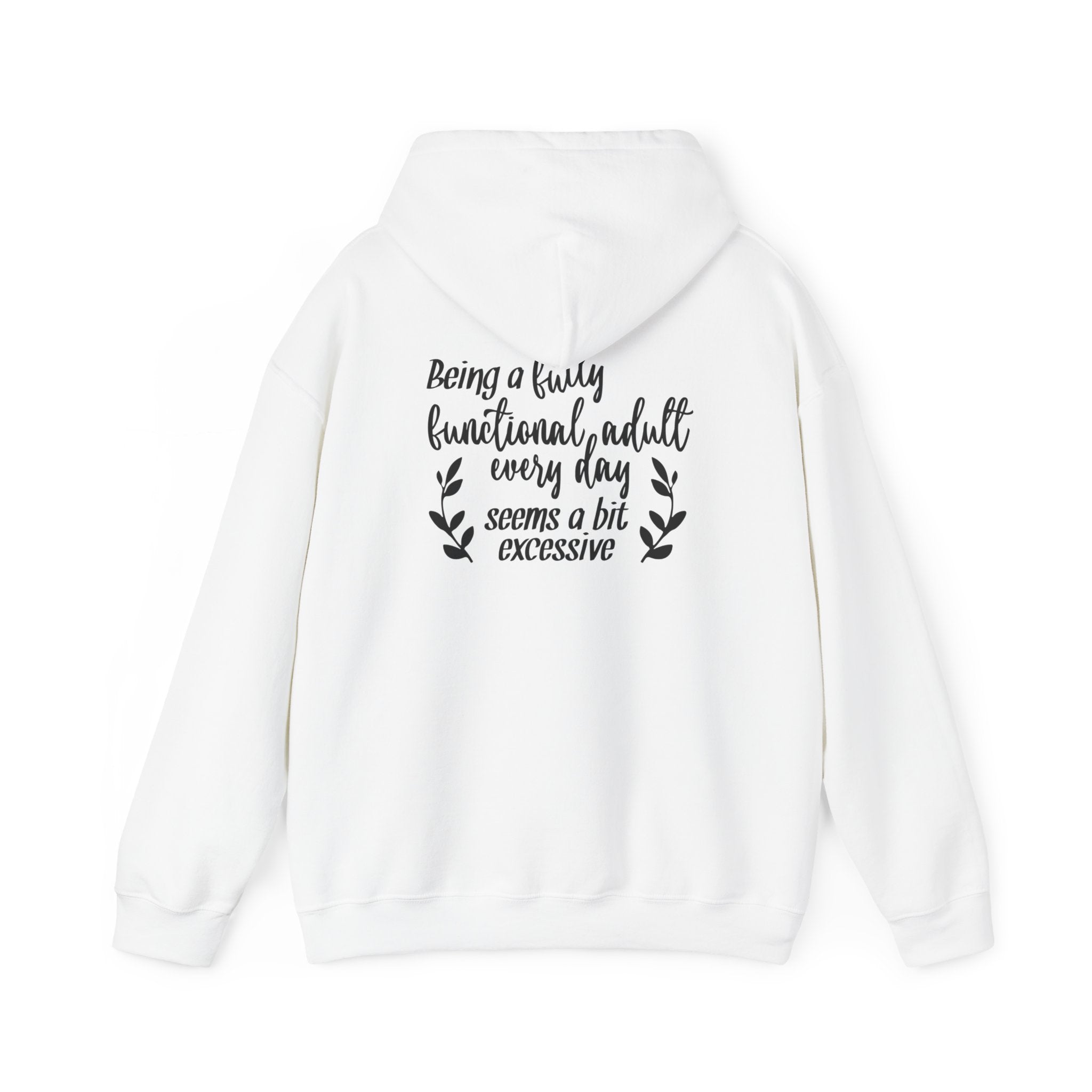 Backprint humour text women Hooded Sweatshirt