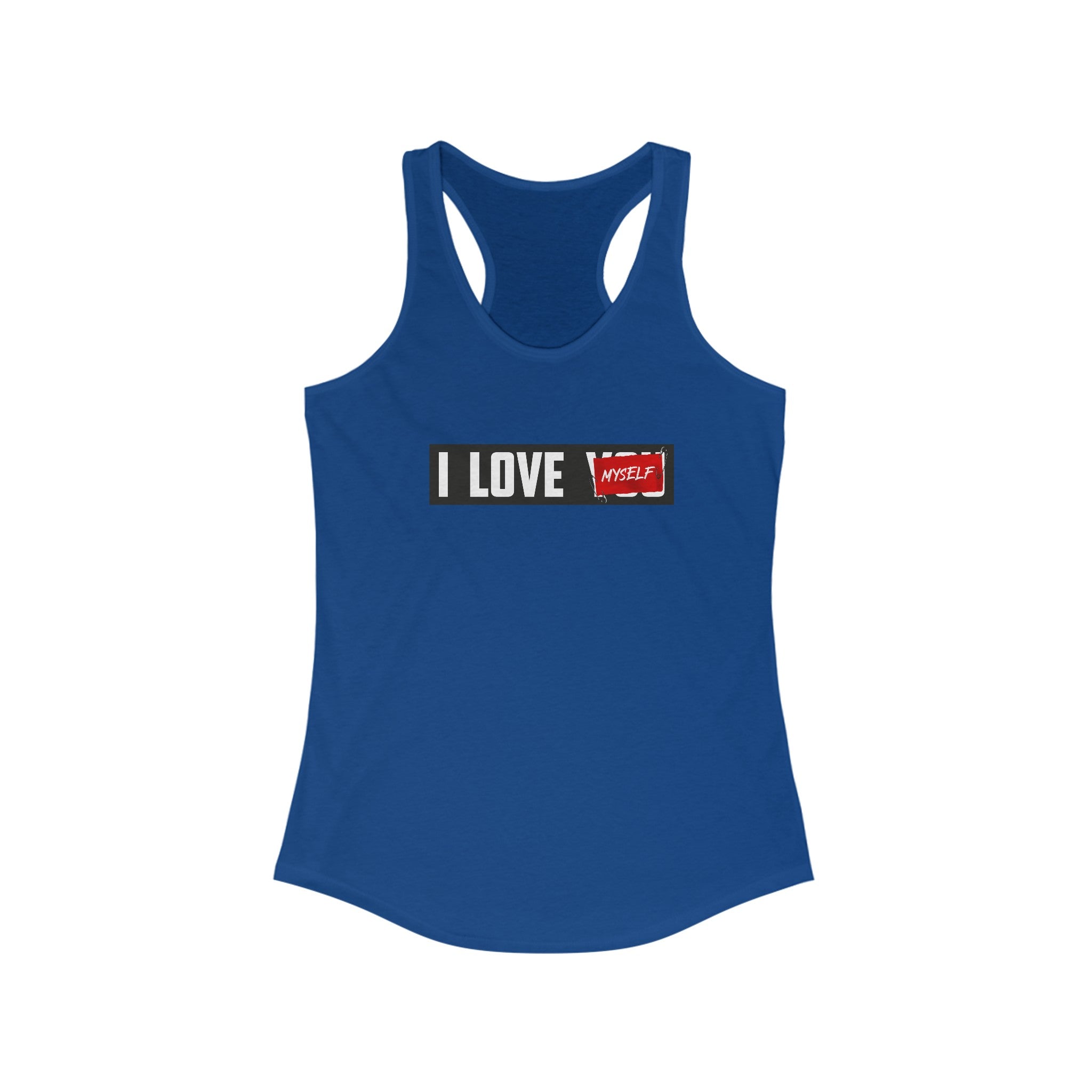 Women's love text printed slim fit Tank Top