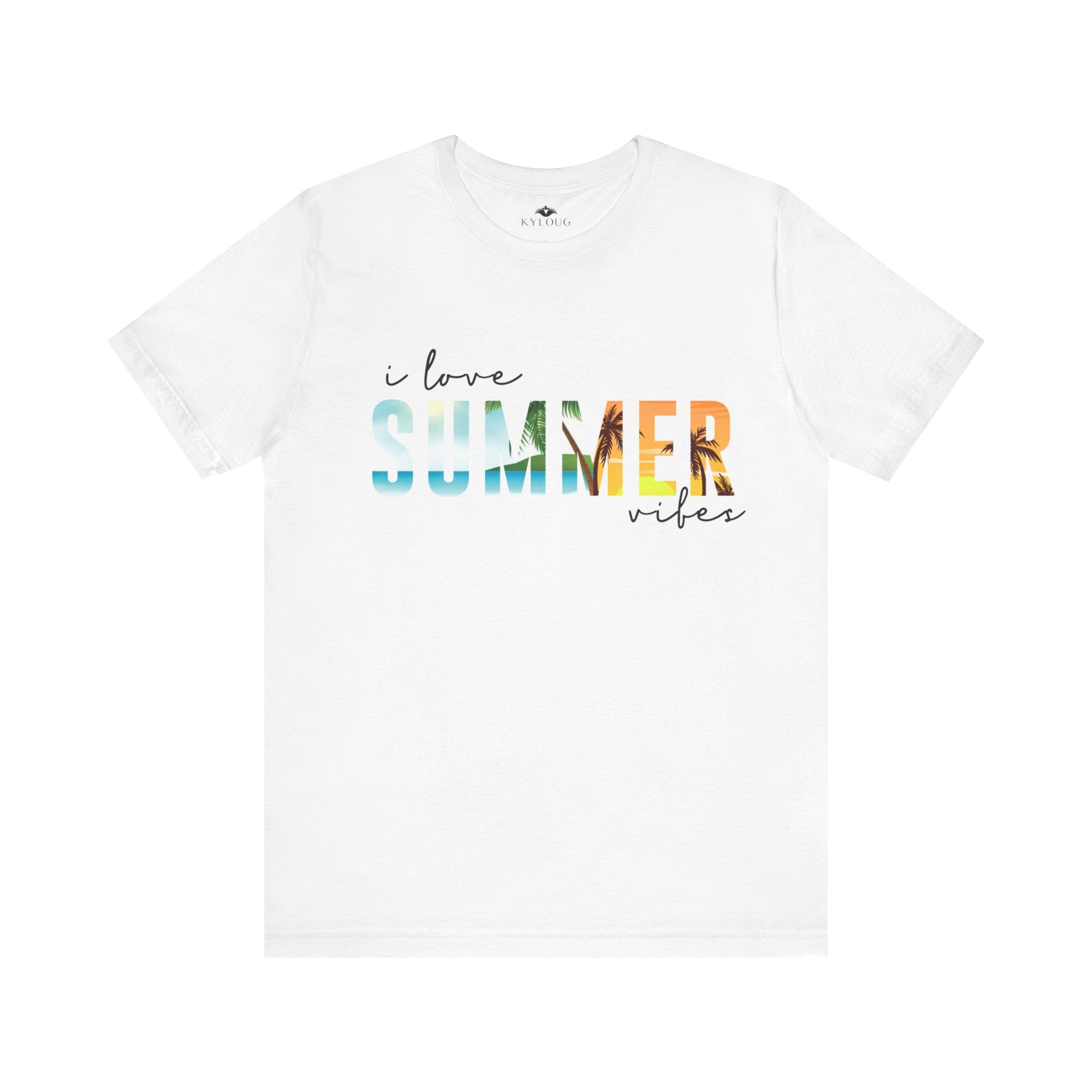 I Love Summer Text Printed round neck T-Shirt for men women