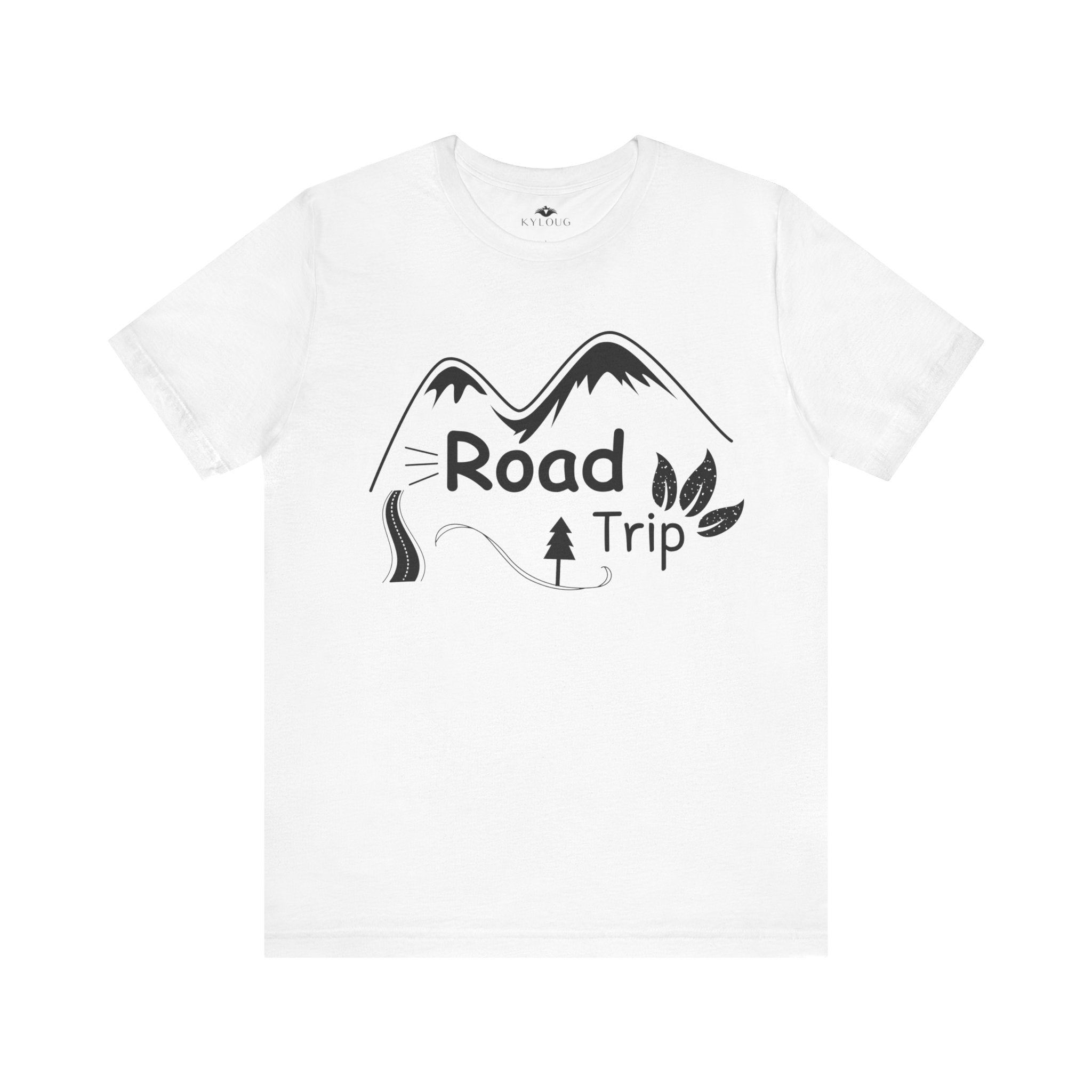 Road Trip Text Printed round neck short sleeve T-Shirt for men women