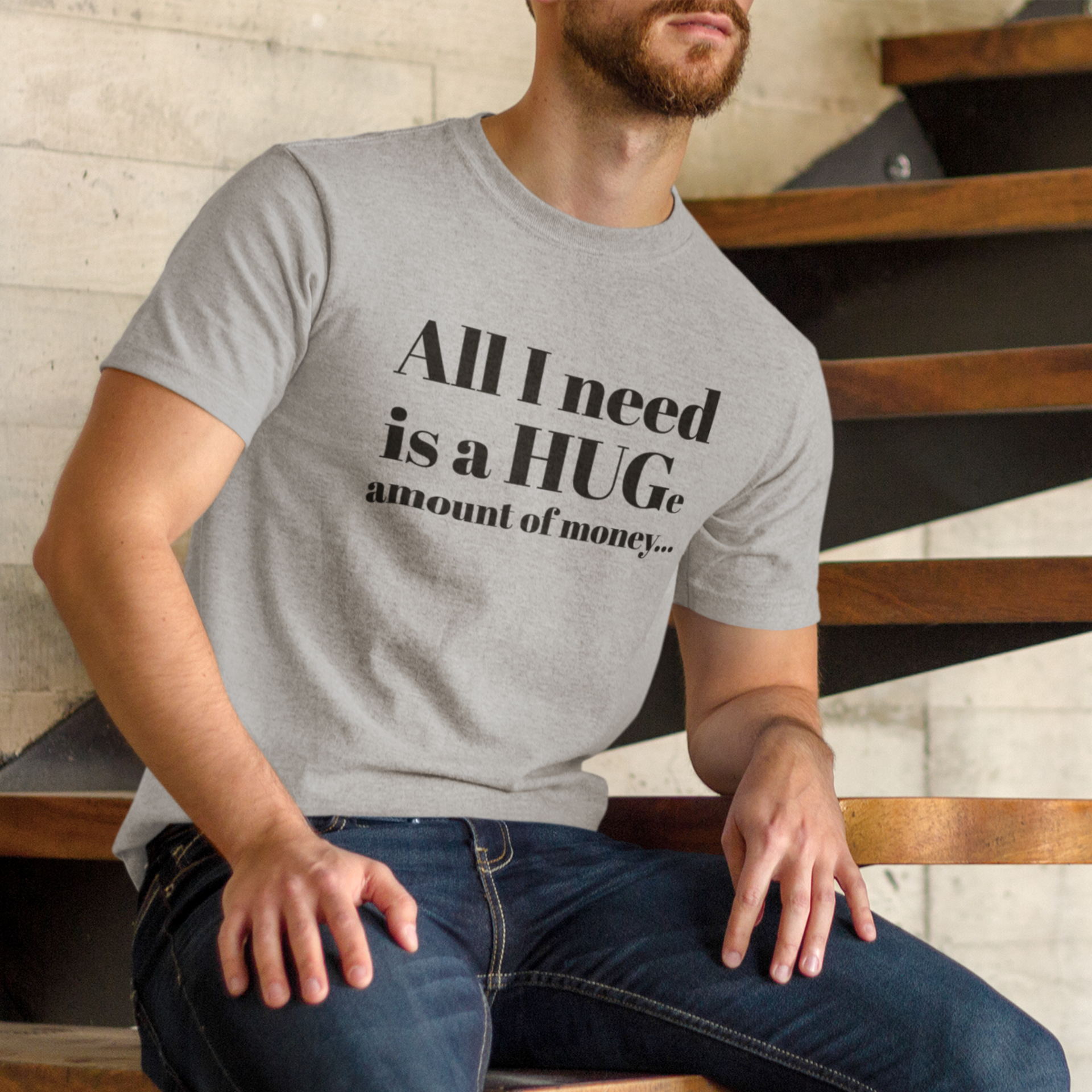 Humors text Round Neck classic fit T-Shirt for men, Women