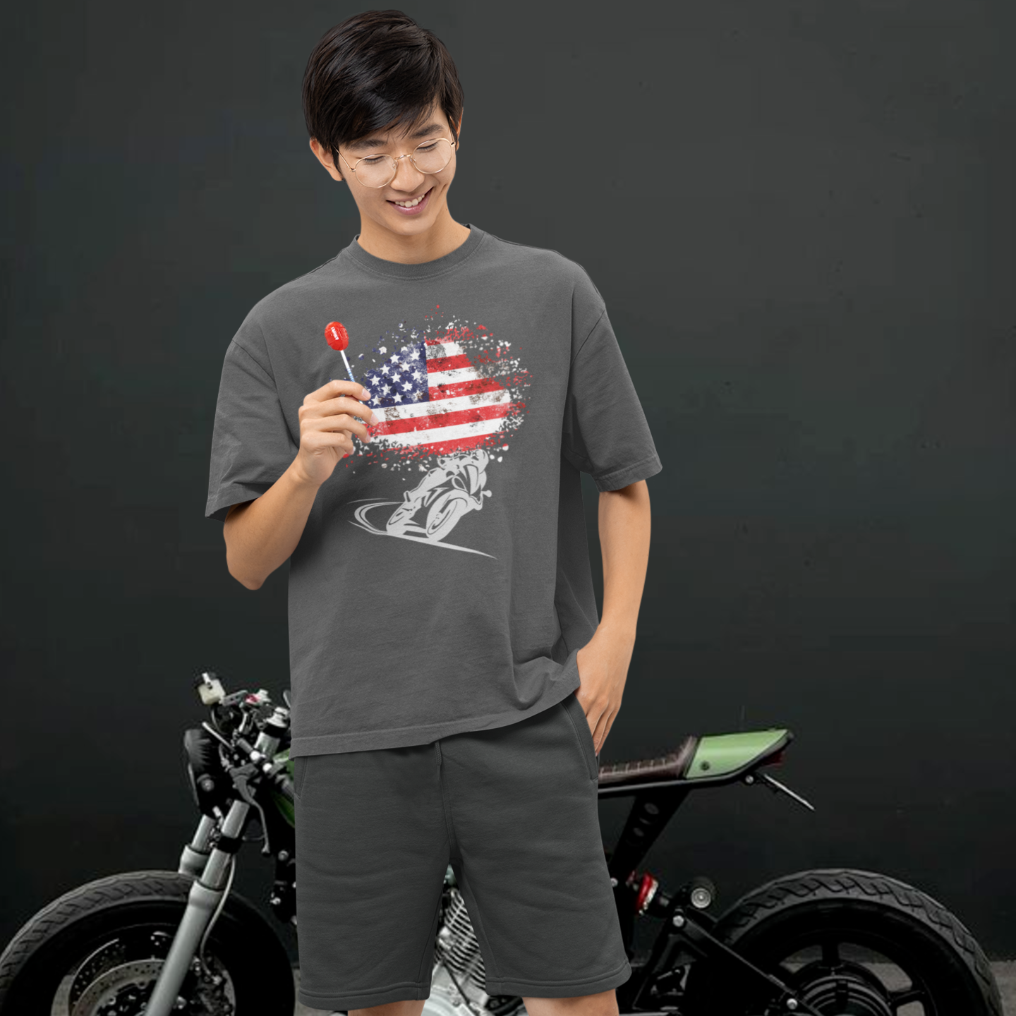 Men bike racing special graphic printed ultra-Cotton Tee