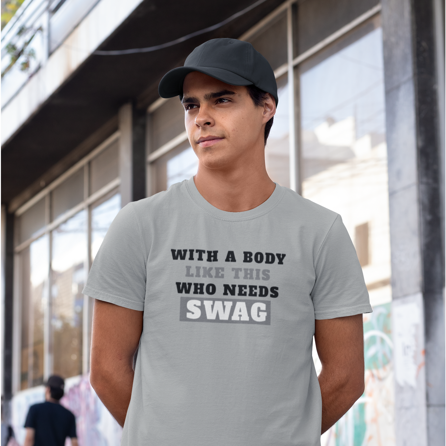 Humour text printed Round Neck T-Shirt for men women