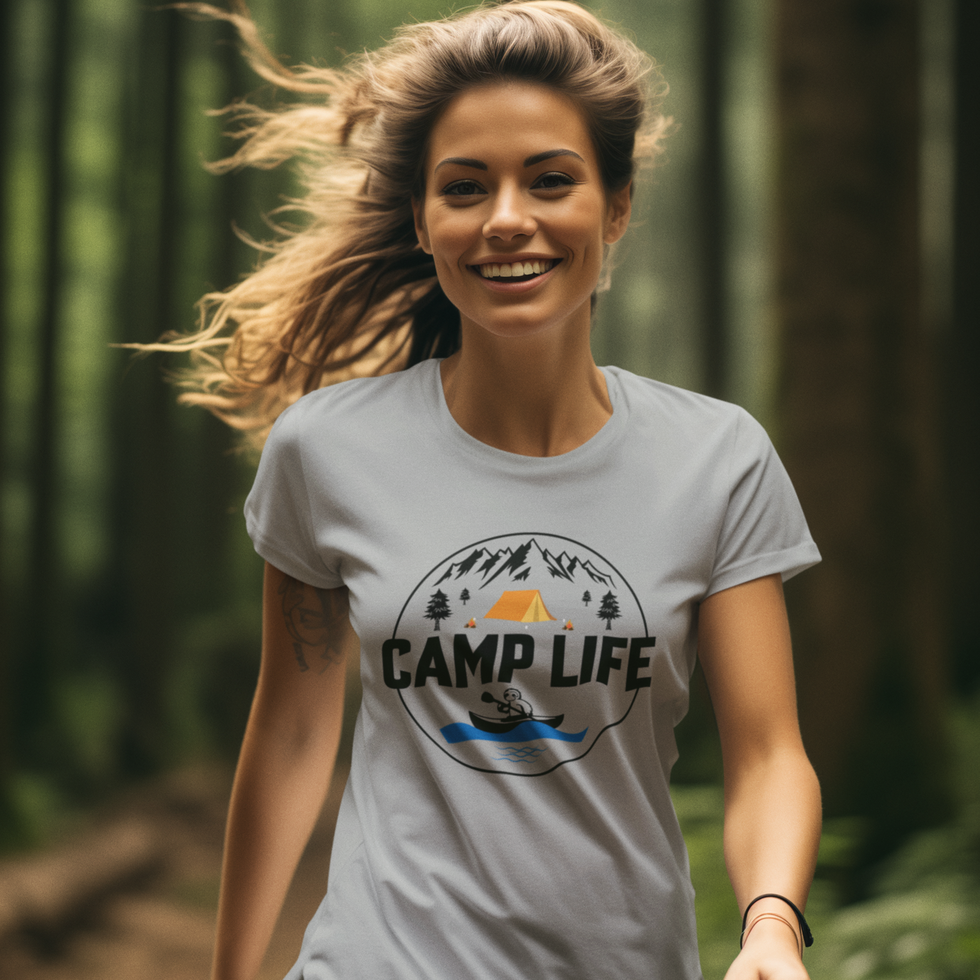 Camping summer round neck men, women T-Shirt