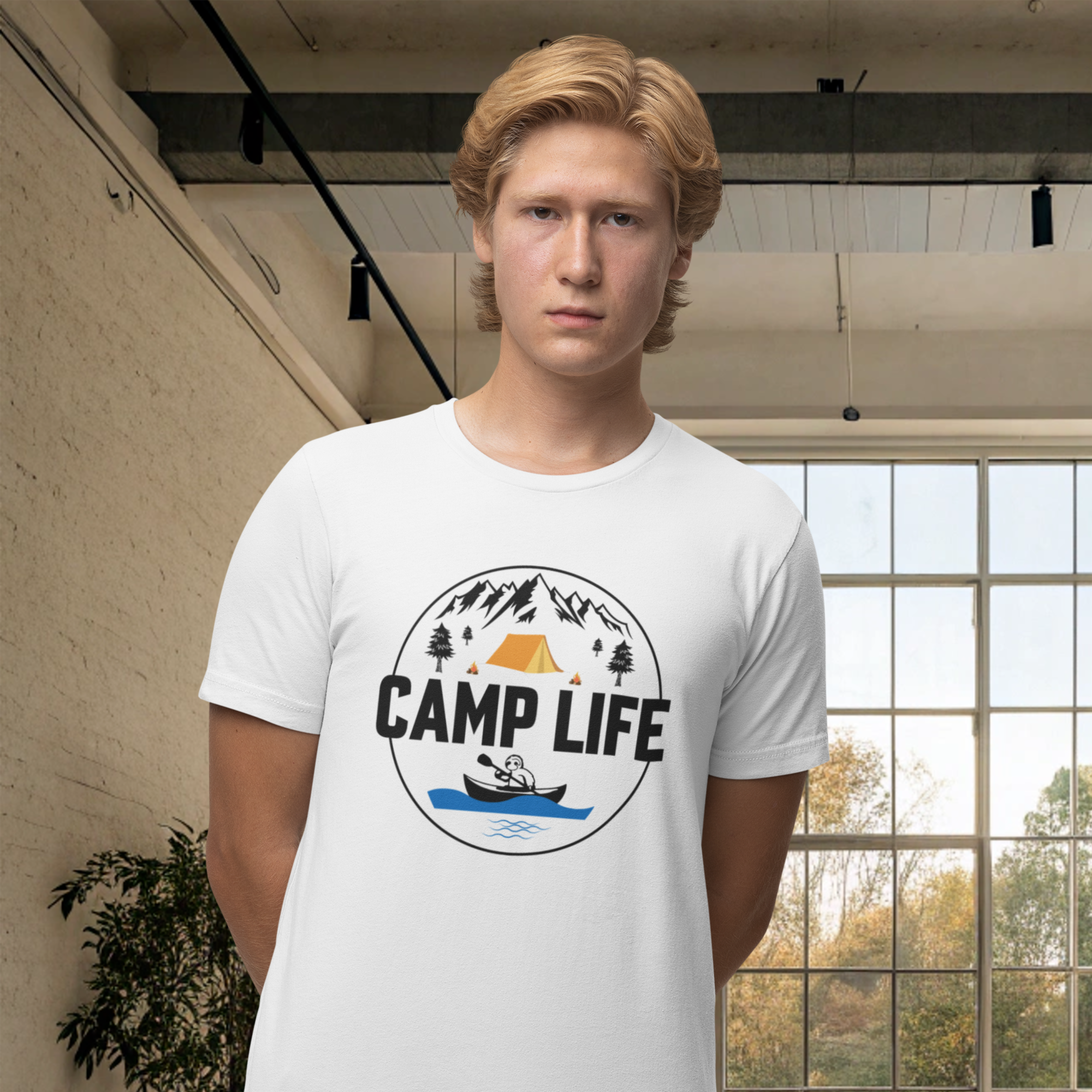 Camping summer round neck men, women T-Shirt