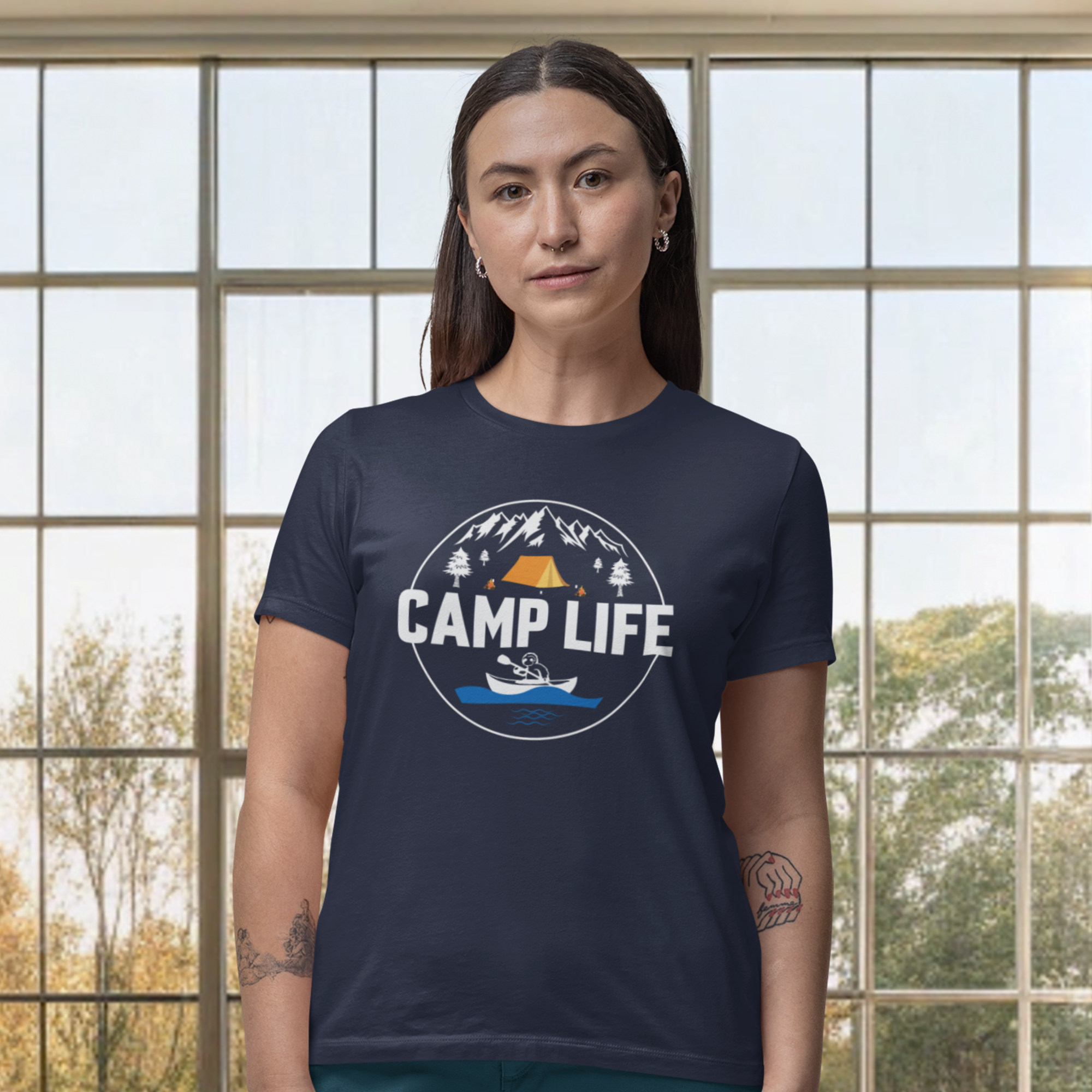 Camping summer round neck men, women T-Shirt