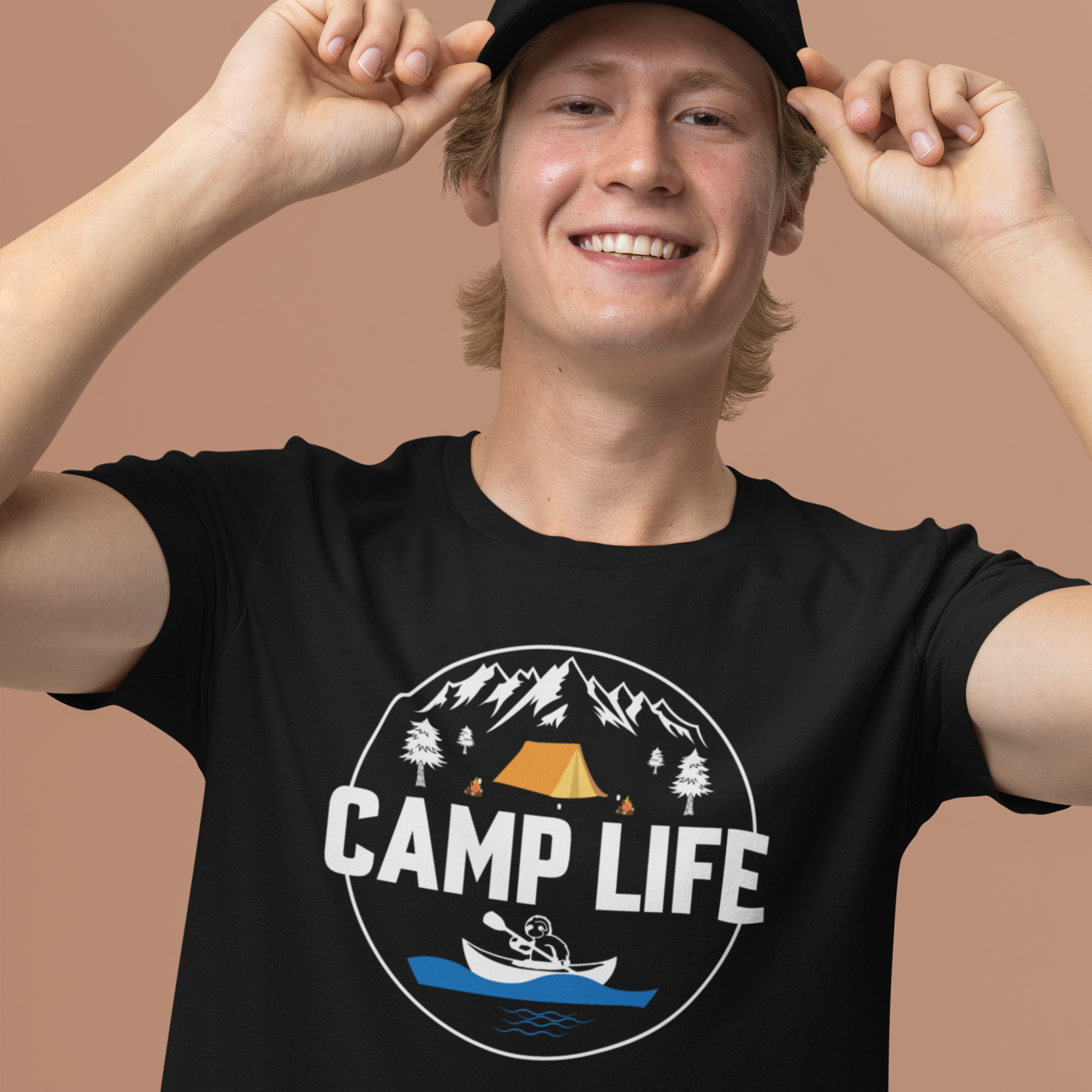 Camping summer round neck men, women T-Shirt