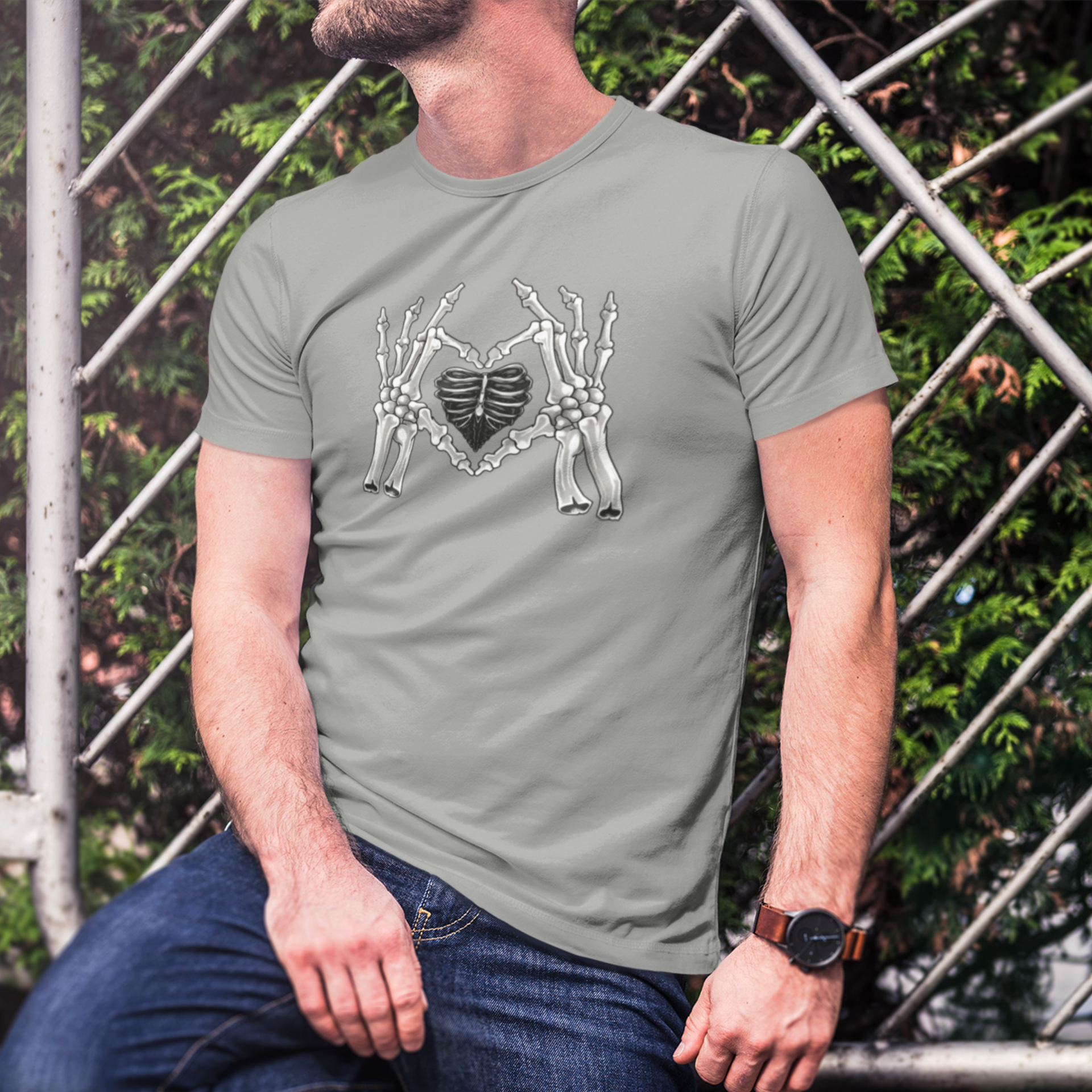 Halloween special round neck half sleeve slim fit t-shirt Men