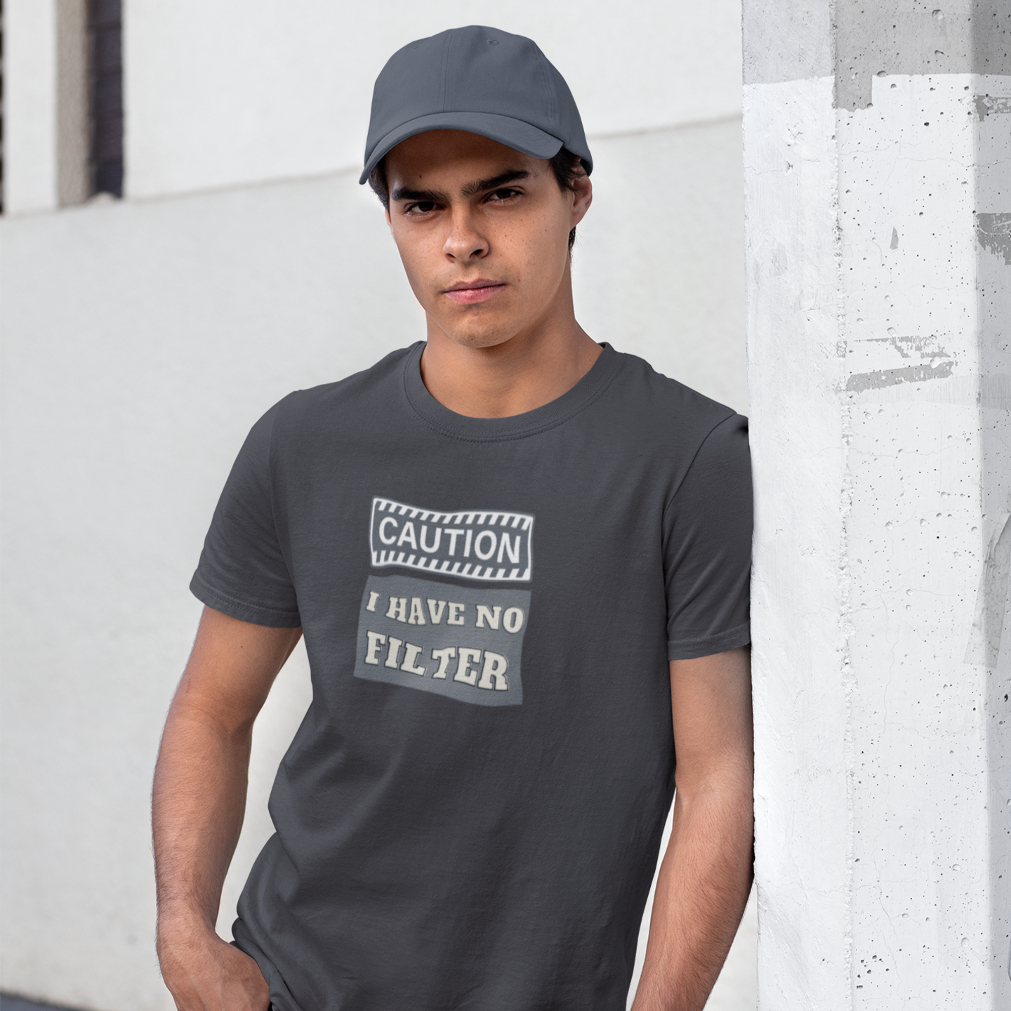 Men humors text printed round neck half sleeve T-Shirt